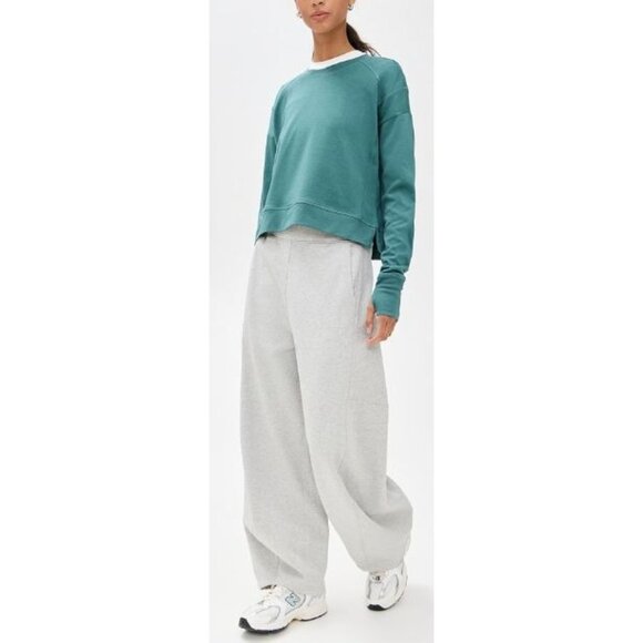 Sweaty Betty After Class Crop Sweatshirt Size XL NWT $68 Jade Green - Picture 10 of 14